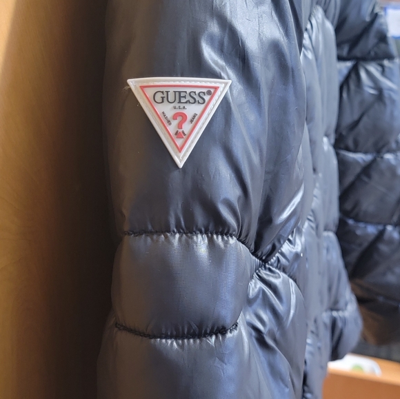 Guess Women’s Quilted Puffer Jacket Black 22LMP808 Size XL New - Picture 15 of 15